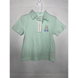 NEW Janie and Jack Easter Bunny Polo Shirt Size 3